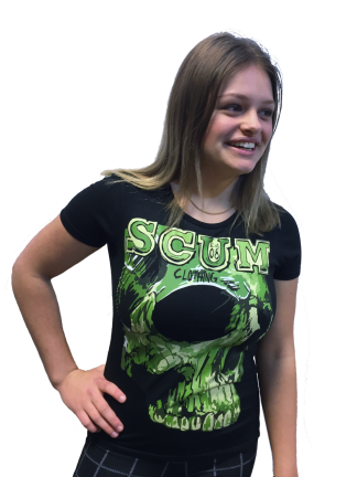 Scum Green Skull Big - T-shirt